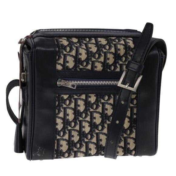 DIOR Trotter Canvas Shoulder Bag Navy - Picture 1 of 16